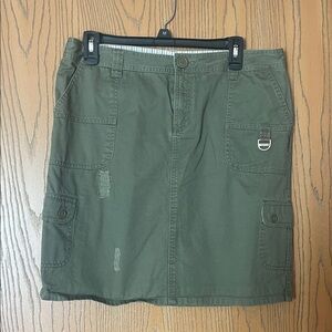 Hurley Olive Green Cargo Mini Skirt